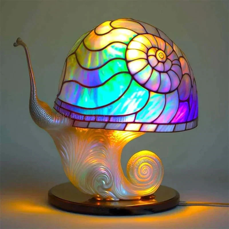 Magnifique lampe en vitrail apaisante
